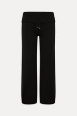 Dawson Knit Fold Over Pants Black