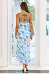 Blossom Waltz Maxi Dress Blue