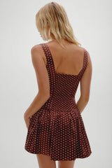 Enchantment Mini Dress Chocolate Dot