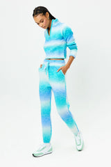 Bowie Cropped Knit Sweater Blue Horizon