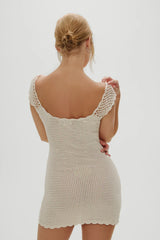 Kai Crochet Mini Dress Sand Dollar