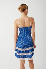 Tennessee Satin Midi Dress Sailor Dot