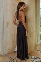 LILITH HALTER MAXI DRESS BLACK