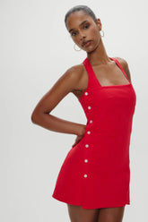 West Cotton Wrap Mini Dress Barn Dance