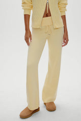 Dawson Knit Fold Over Pants Vanilla Sugar