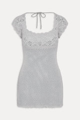 Eloise Crochet Mini Dress Angels Meadow
