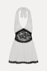 Audrey Satin Mini Dress Soft Sand