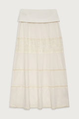 Memphis Lace Maxi Skirt Porcelain
