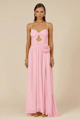 DANIKA SIDE SLIT MAXI DRESS MUSK