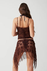 Hendrix Crochet Skirt Bourbon