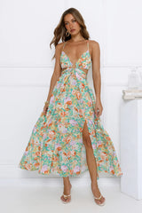 Garden Glory Maxi Dress Green