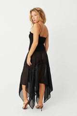 Night Princess Maxi Dress Black