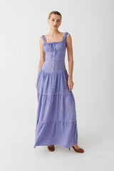 Christabelle Ruffle Maxi Dress Sailor Gingham