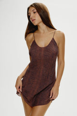 x Réalisation Par Luz Mini Slip Dress Python