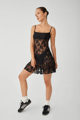 Carlotta Lace Mini Dress Black
