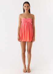 Elevare Strapless Mini Dress Sunset Ombre