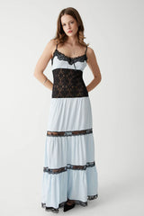 Vineyard Crochet Maxi Dress Moonlight
