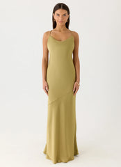 Darius Maxi Dress Green Olive