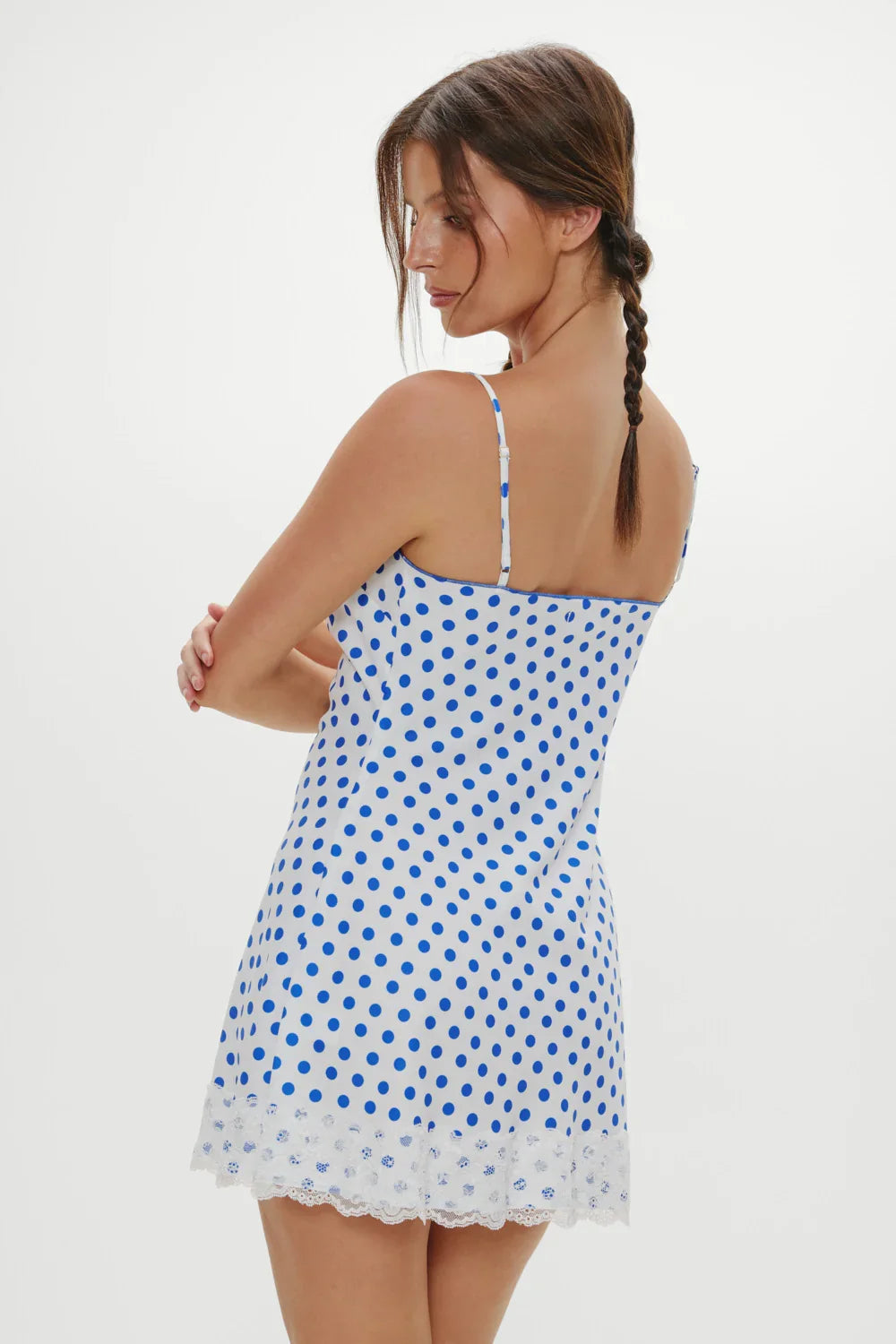 Delaney Polka Dot Mini Dress Delicate Dot