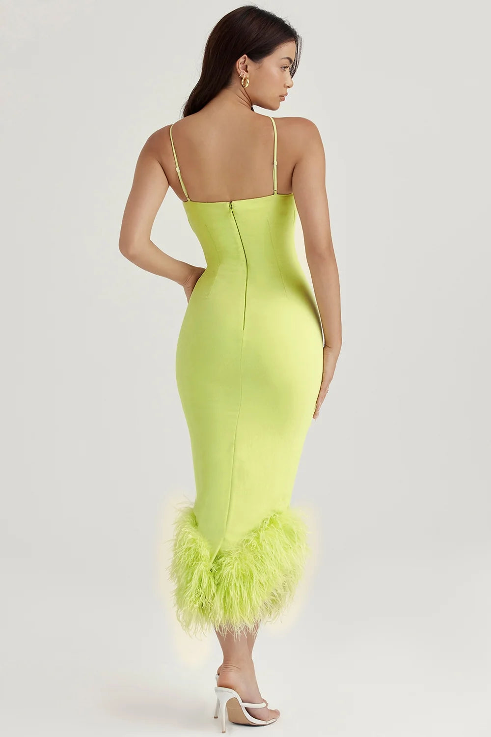 lime midi dress