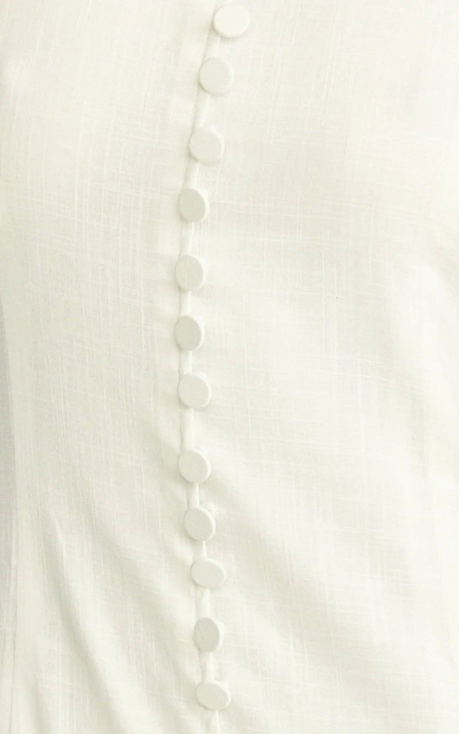 Cortez Maxi Dress Square Neck Button Down Dropped Waist Dress in White