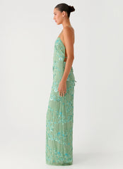 Vietta Sequin Cami Maxi Dress Mint