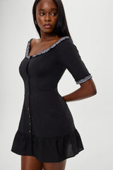 Sweet Dreams Cotton Mini Dress Black