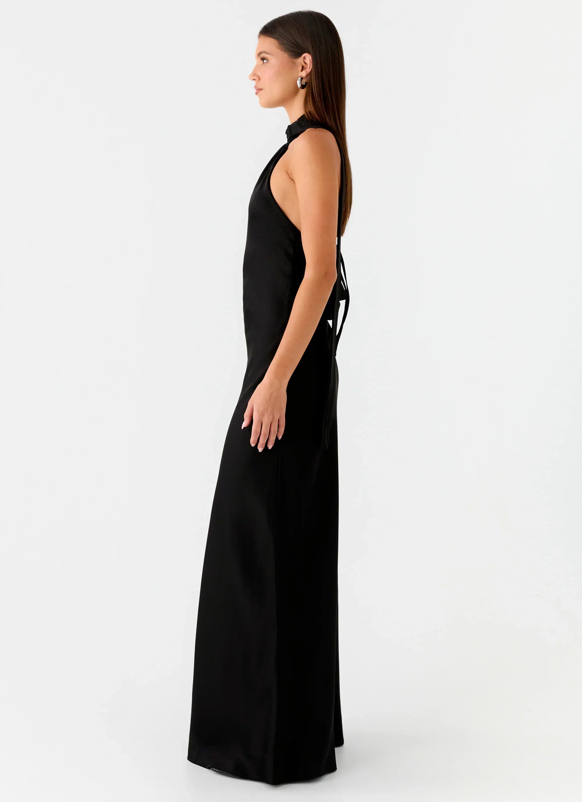Keena Scarf Maxi Dress Black