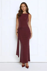 Mariners Glow Glitter Maxi Dress Plum
