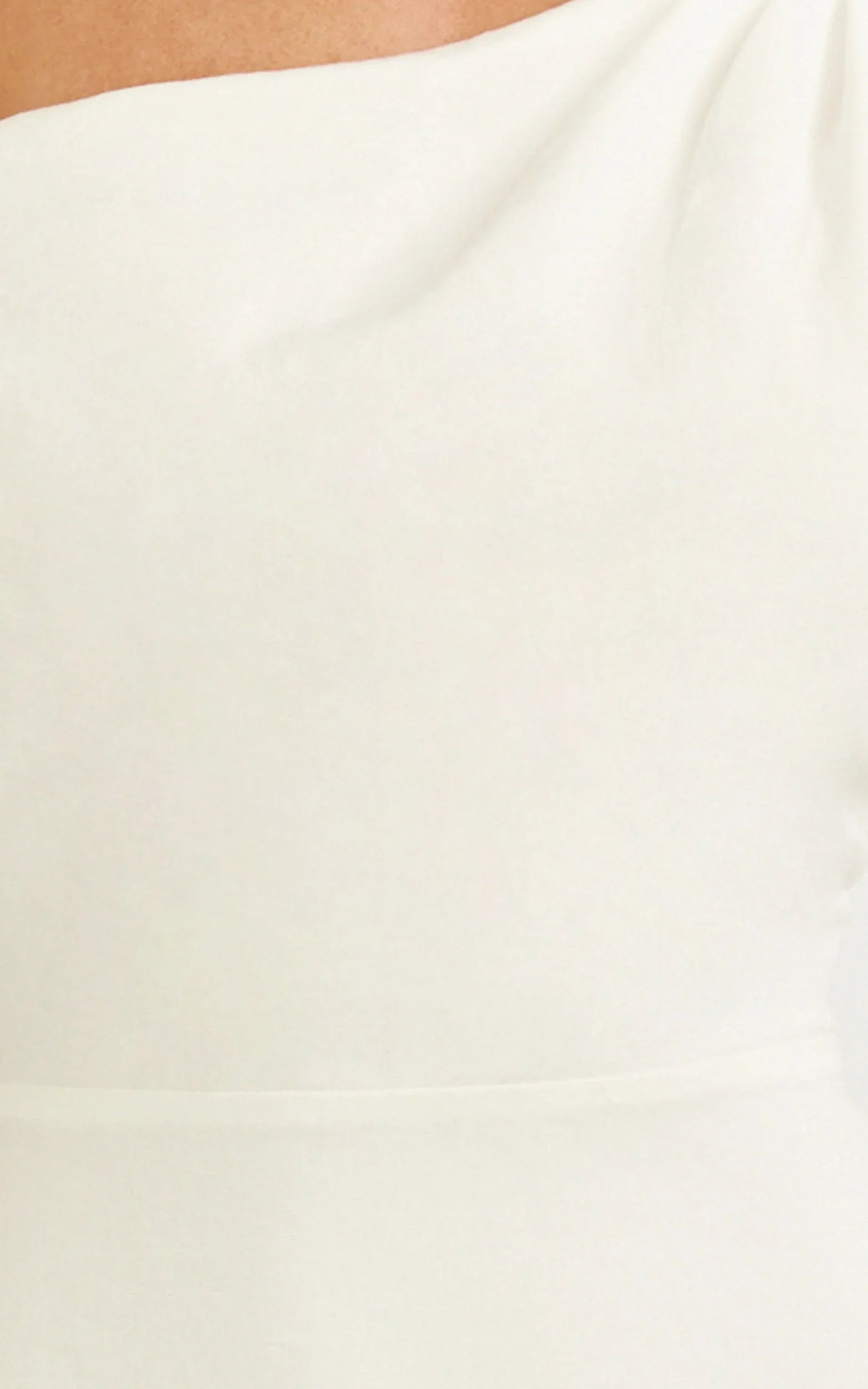 Amber Midi Dress Off The Shoulder Hardware Detail A Line Dress in White