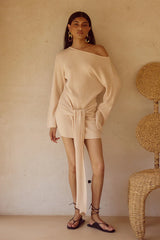 HIMARI KNIT MINI DRESS SAND
