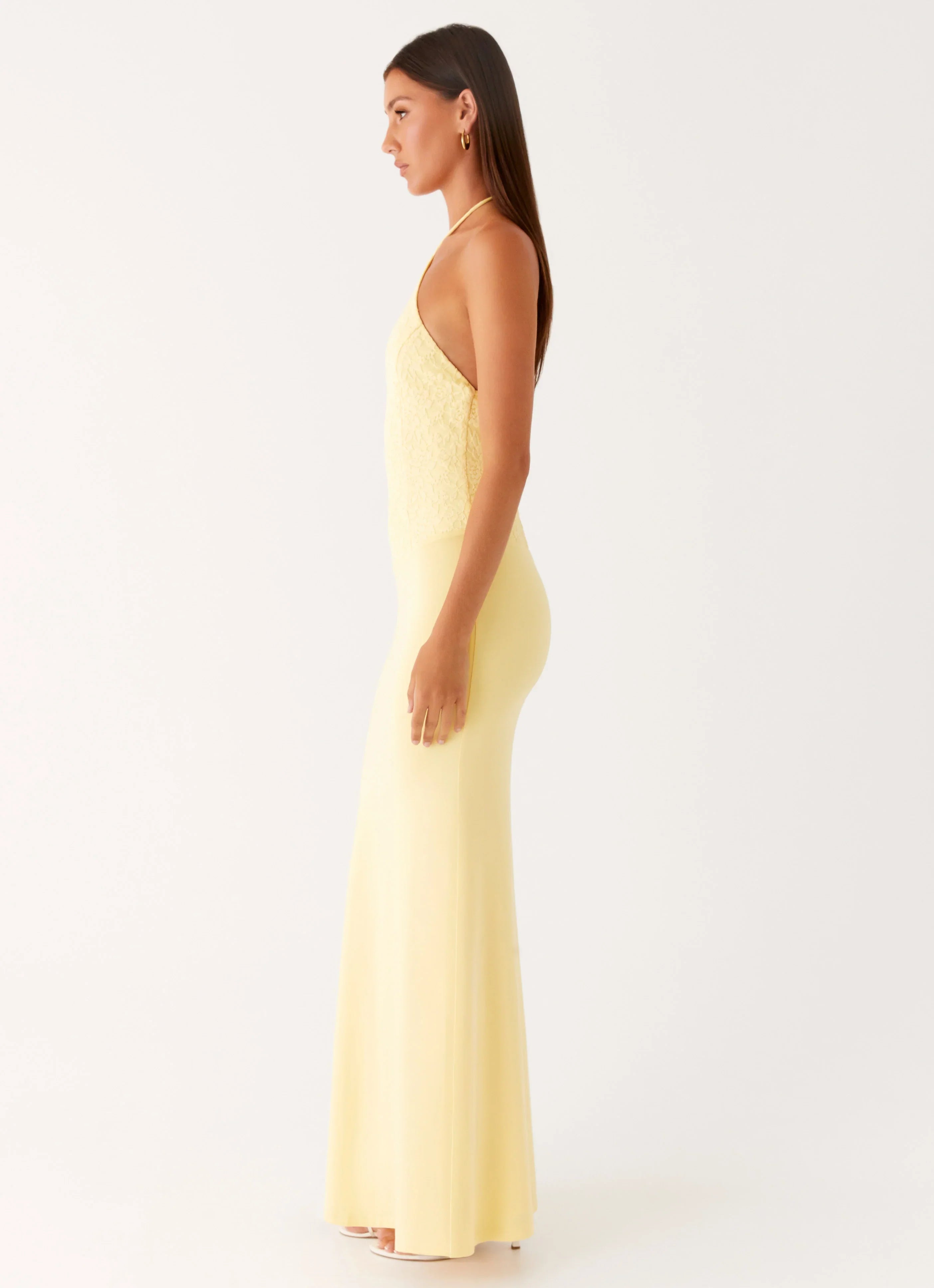 Fiesta Halter Maxi Dress Sunny Yellow