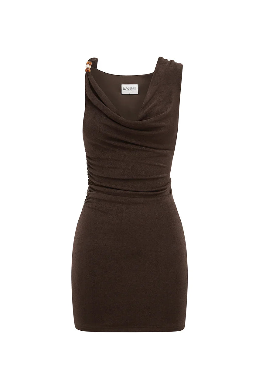 ODEYA MINI DRESS ESPRESSO