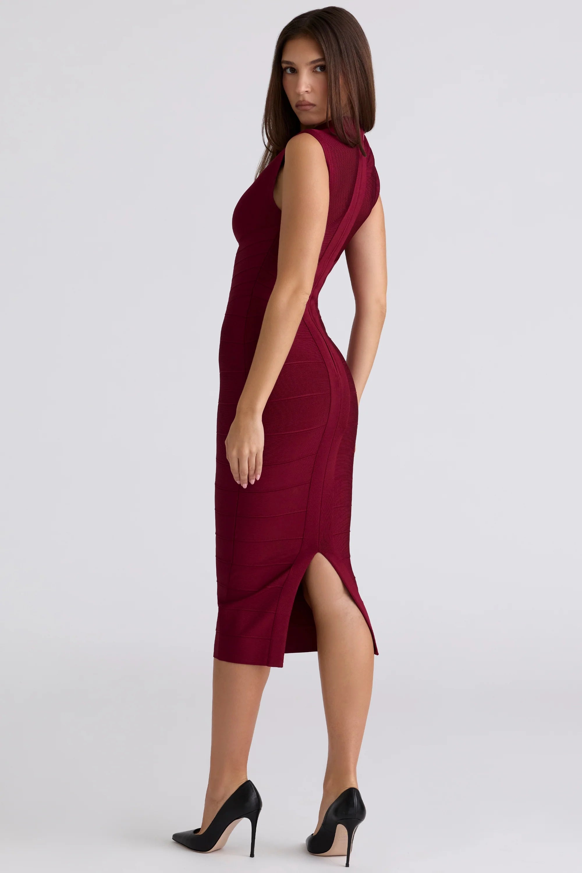 ruby bandage midi dress