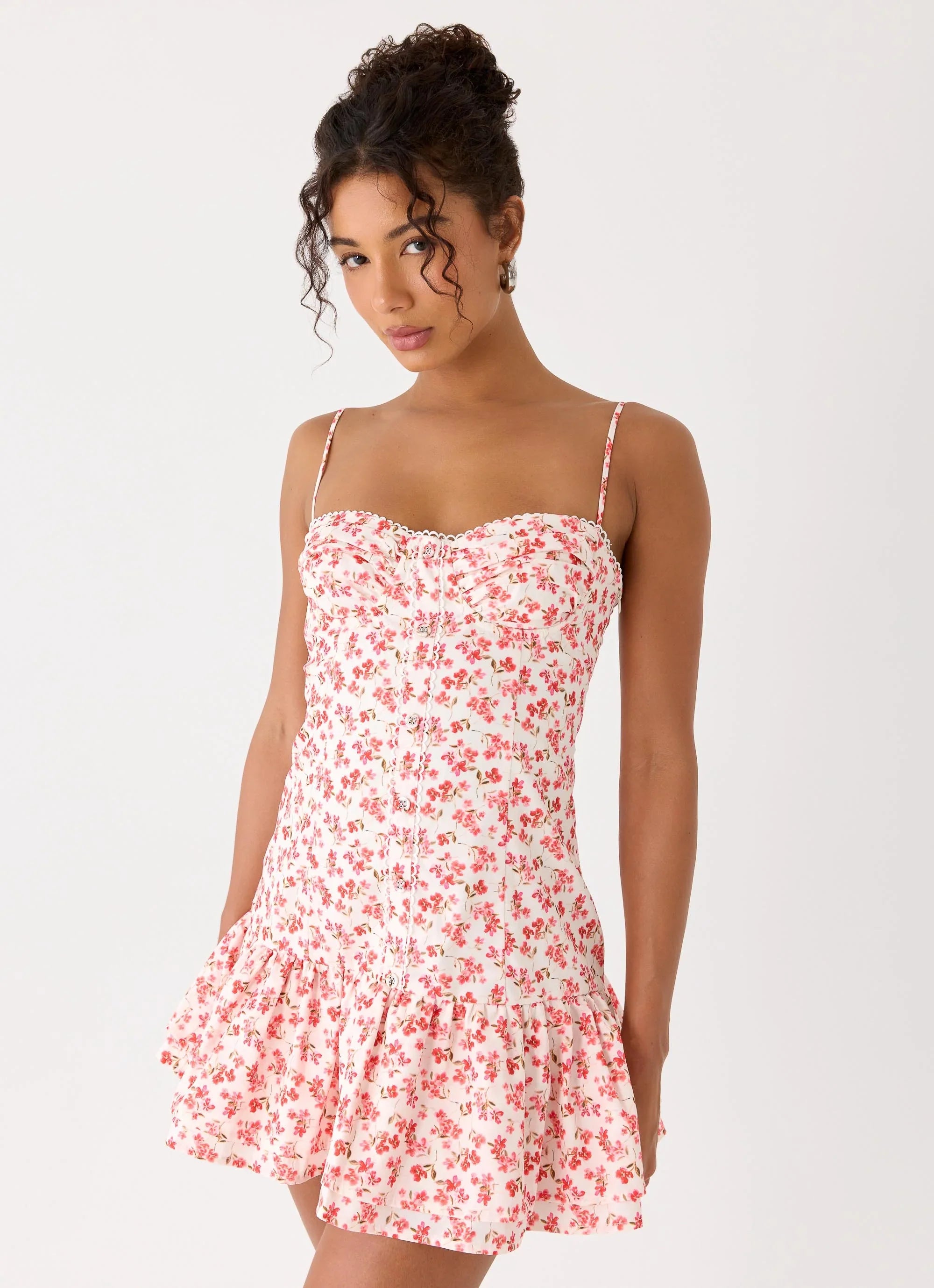 Loulette Mini Dress Porcelain Rose