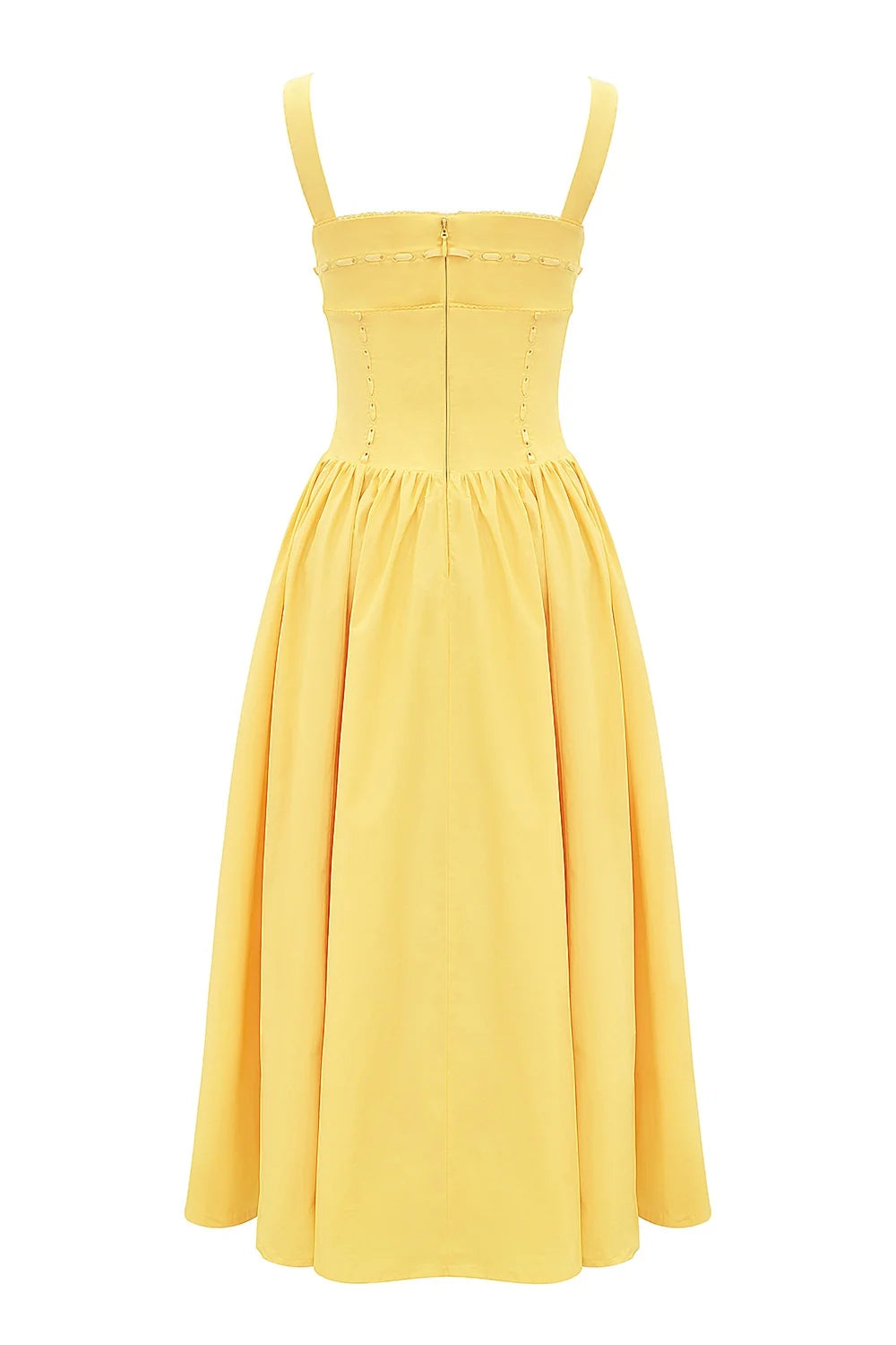apricot cotton midi sundress