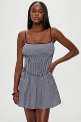 Coast Cotton Gingham Mini Dress Cottage Tile