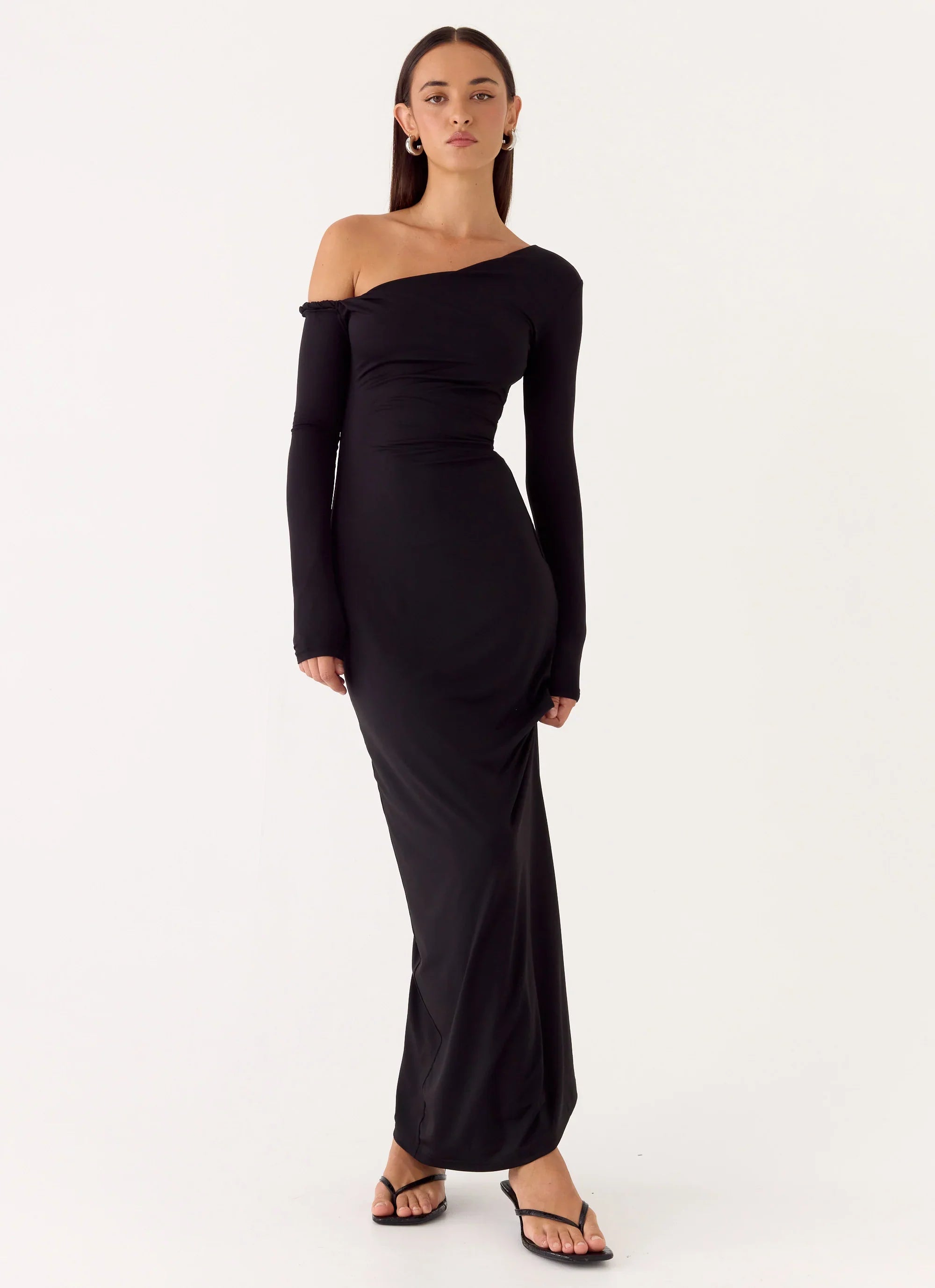 Jordana Twist Maxi Dress Black