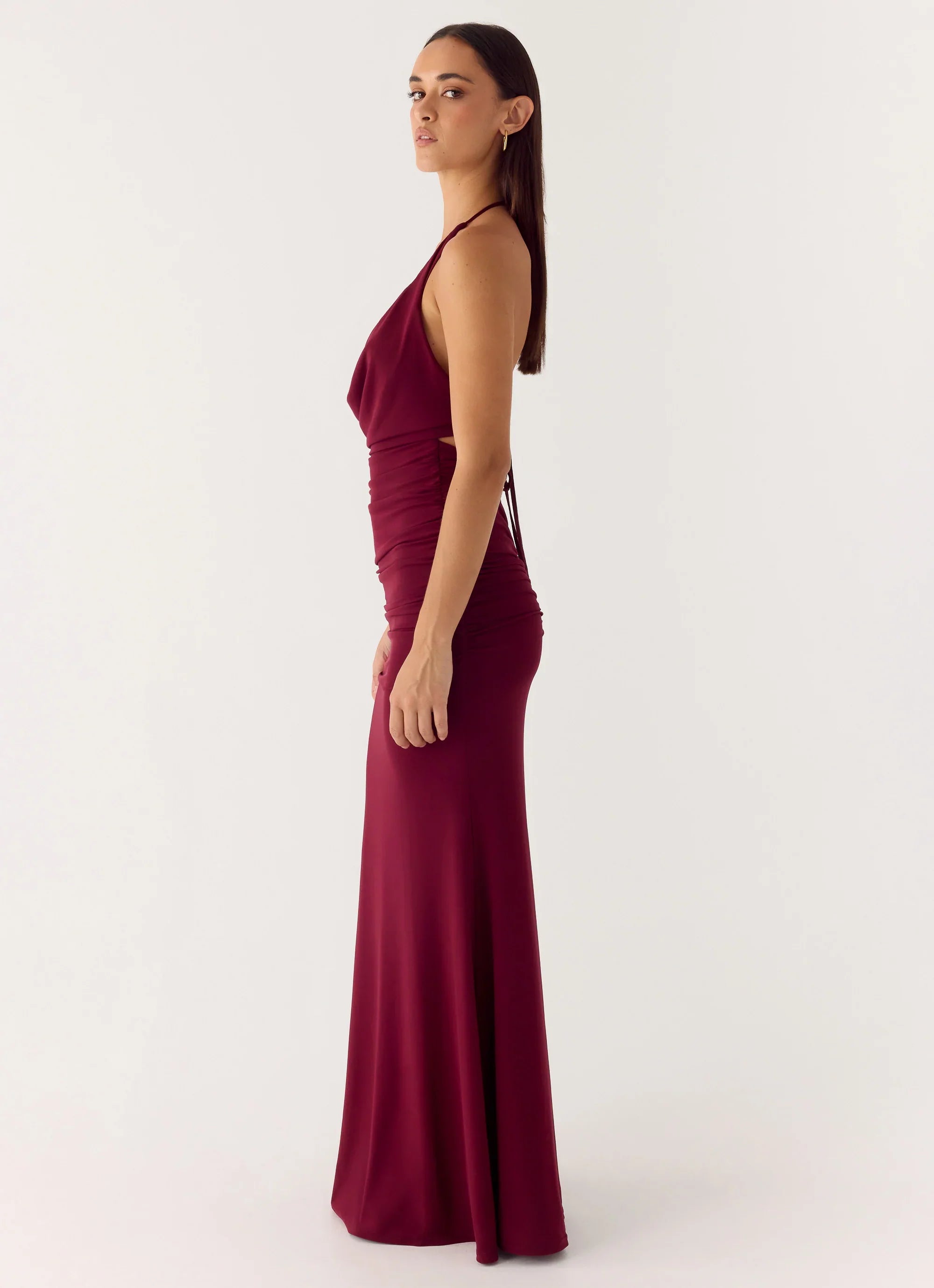 Eyes Closed Maxi Dress Dark Cherry