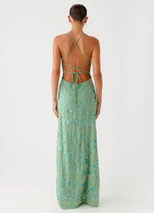 Vietta Sequin Cami Maxi Dress Mint
