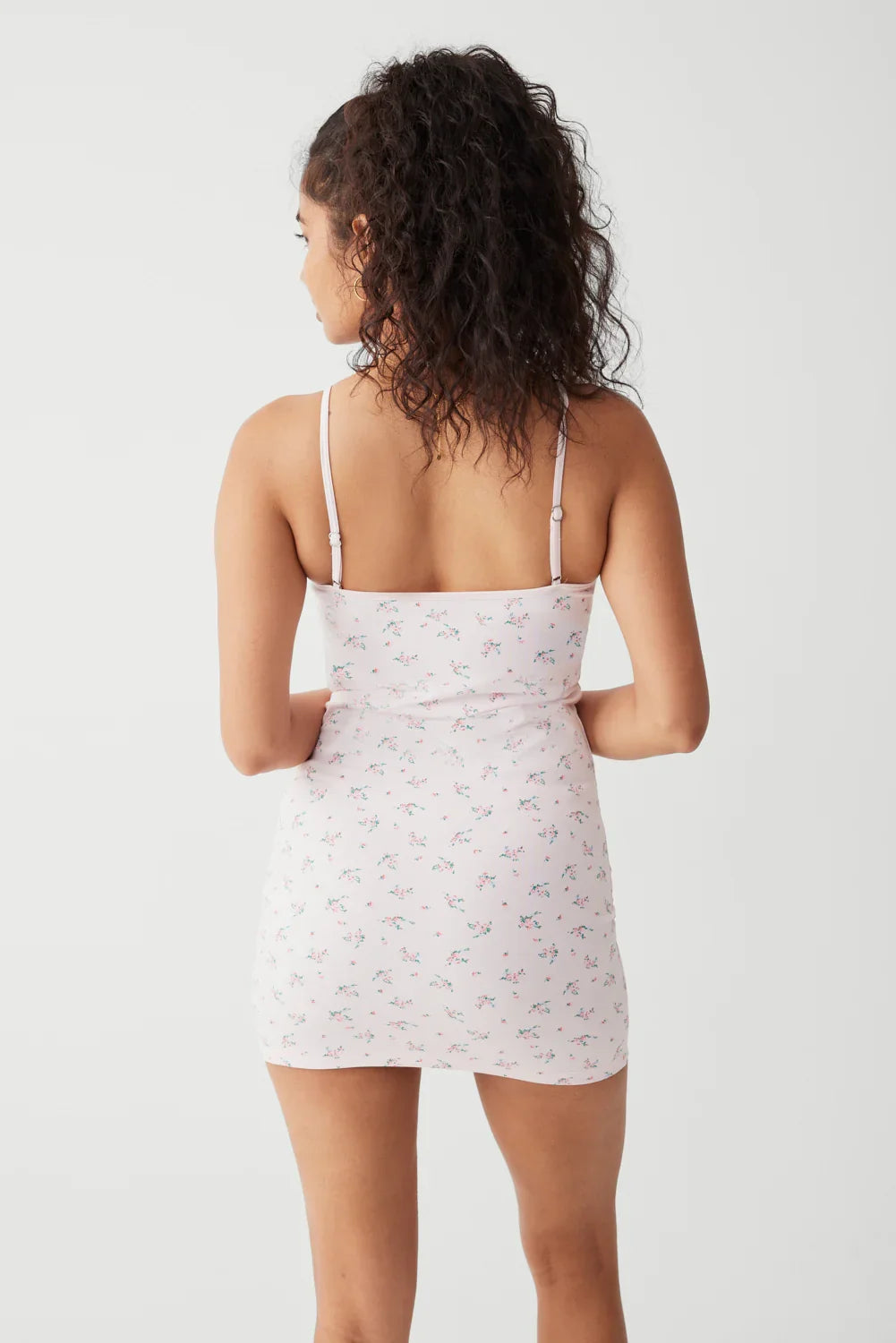 Gwen Floral Mini Dress Baby Bouquet Pink