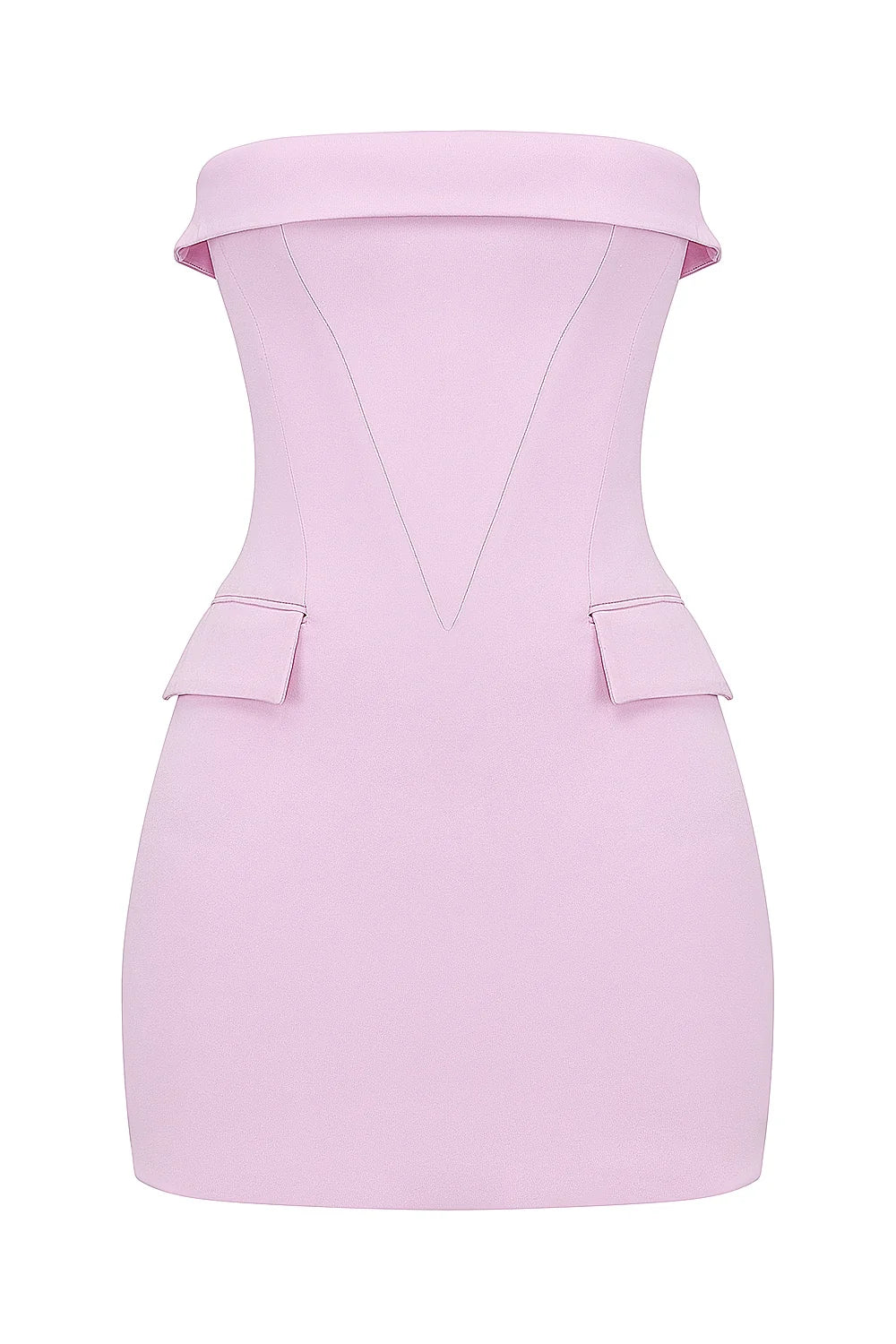 cotton candy strapless mini dress