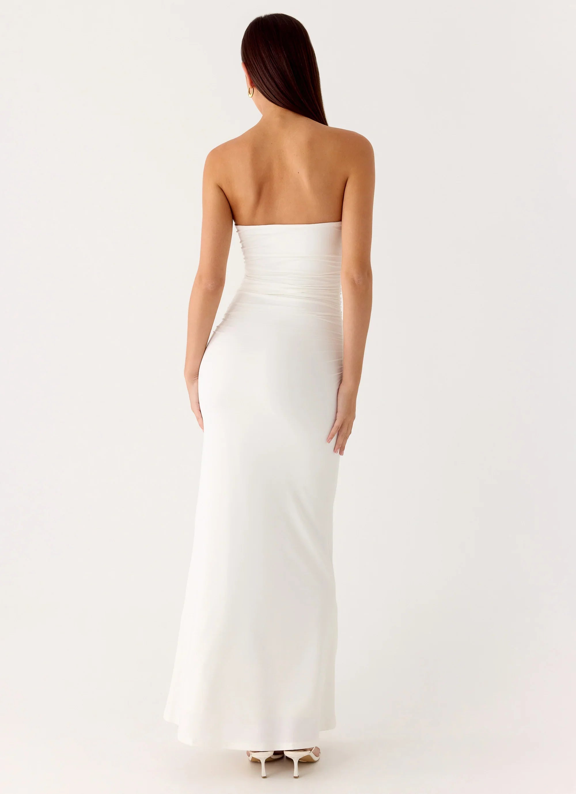 Party After Party Shell Maxi Dress White