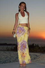 ALEXIS HALTER CUT OUT MAXI DRESS SURI YELLOW