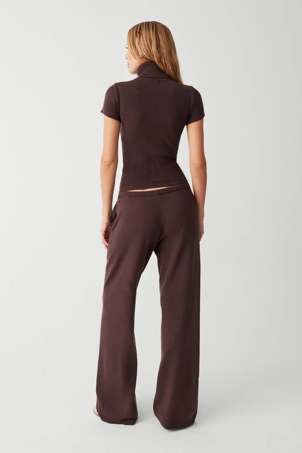 Elle Ribbed Cloud Knit Sweater Mocha