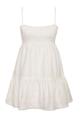Baby Embroidered Mini Dress White
