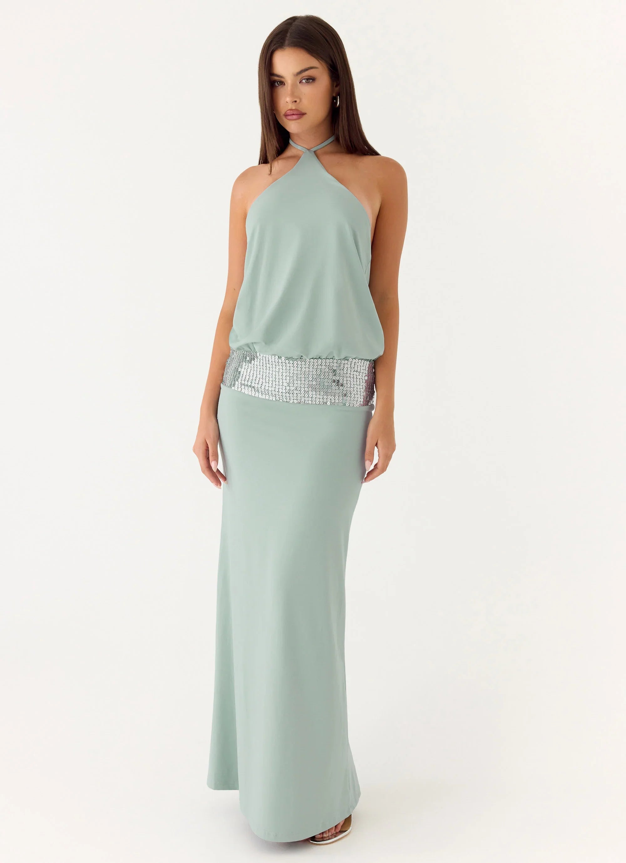 Marcie Halter Maxi Dress Mint