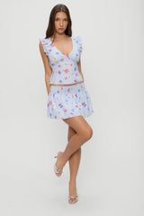 Clover Mini Skirt Fresh Florals