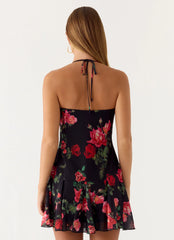 Nikyta Micro Mini Dress Midnight Bloom