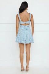 Refreshing Soul Lace Mini Dress Blue